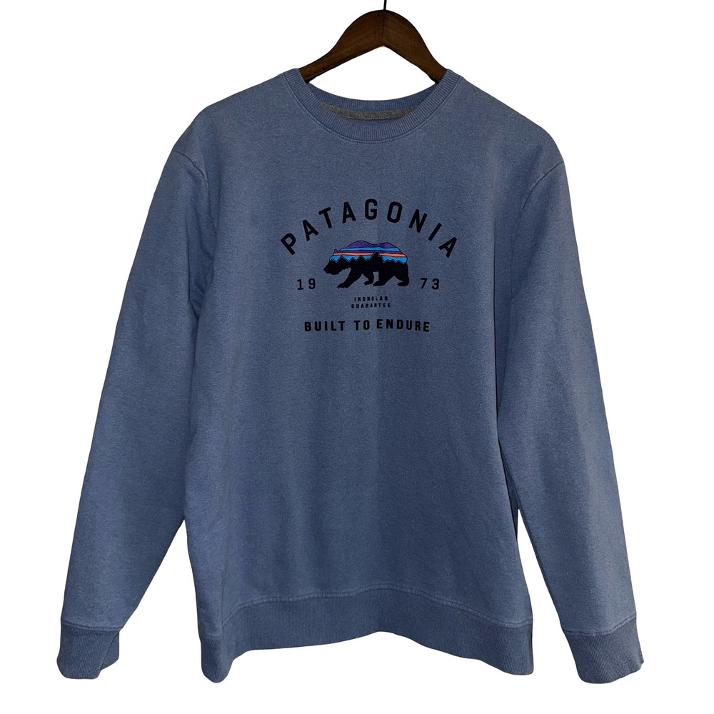 Patagonia Arched Fitz Crewneck Sweatshirt Sz L Recycled Cotton Blend Outdoor - Picture 2 of 6